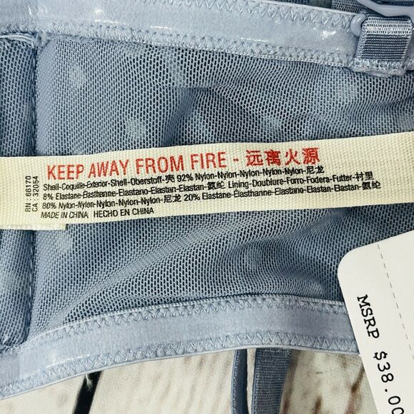 Free People Intimately Bandeau Bra X-Small Sierra Convertible Stretch Light Blue - Picture 9 of 12